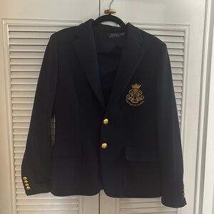 Ralph Lauren Navy Blazer with Gold Accents